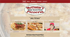 Desktop Screenshot of mcclainspizzeria.com